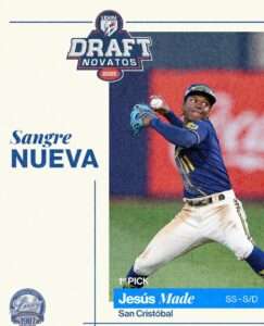 Jesús Madé es el primer pick del Licey en el Draft de Novatos 2025