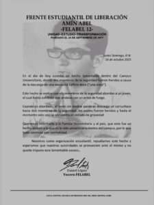 Vocero de FELABEL se pronuncia tras incidente violento en el campus de la UASD