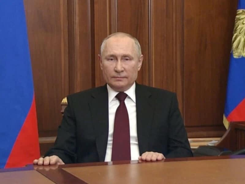 Putin da un mensaje a la nación sobre el reconocimiento de Donetsk y Lugansk