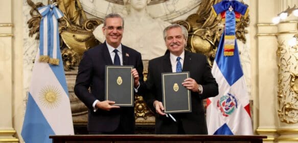 Presidentes de República Dominicana, Luis Abinader y de Argentina, Alberto Fernández, firmaron tres acuerdos de cooperación