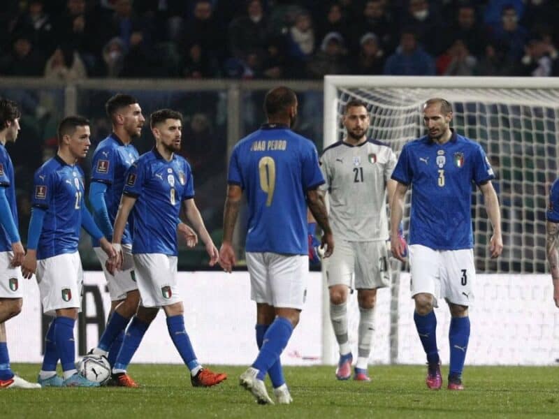 Italia eliminada de clasificación por el mundial de fútbol Qatar 2022