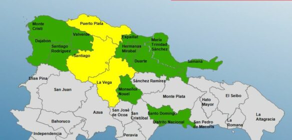 COE aumenta a 11 las provincias en alerta verde y 3 en amarilla