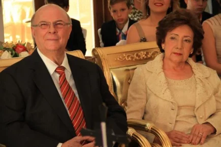 Hipólito Mejía y su esposa, doña Rosa Gómez