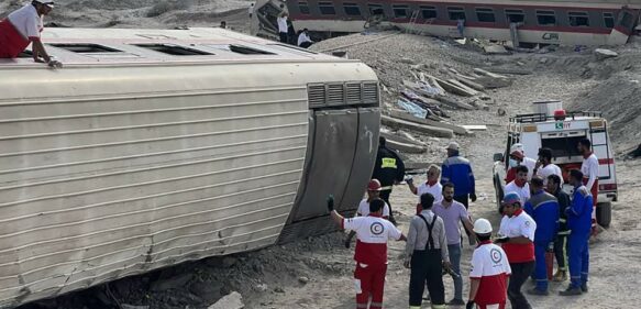 Descarrilamiento de tren en Irán deja 22 muertos, 87 heridos
