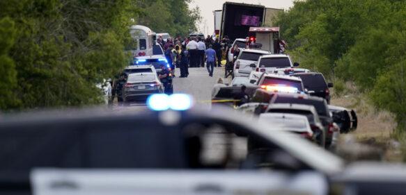 Reportan que al menos 46 personas son halladas muertas en la parte trasera de un camión en Texas