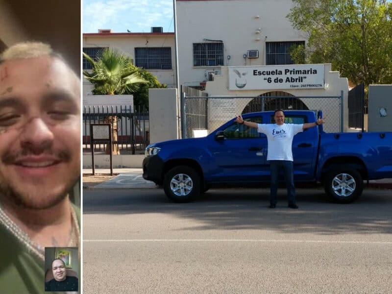 Christian Nodal cumple promesa y le regala camioneta a su maestro de primaria