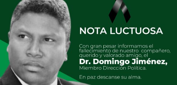 Fuerza del Pueblo está de duelo por fallecimiento de Domingo Jiménez