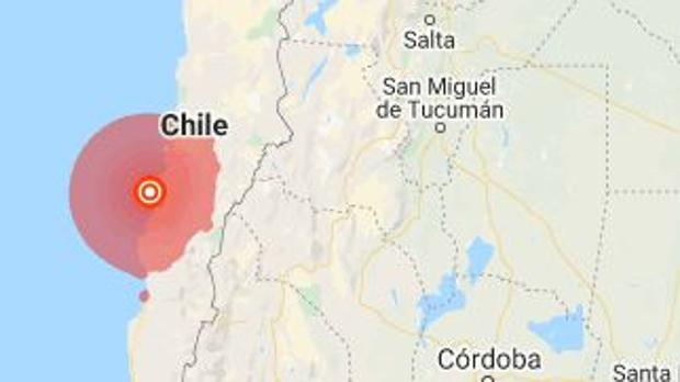 Temblor de magnitud 6,2 remece norte chileno