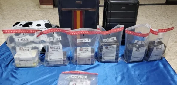 DNCD detiene dos hombres e incauta 23 paquetes de cocaína