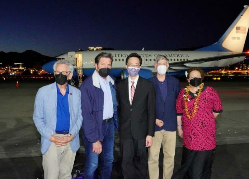Aterriza en Taiwán una delegación del Congreso de Estados Unidos