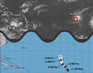Se forma la depresión tropical #11 en el Atlántico