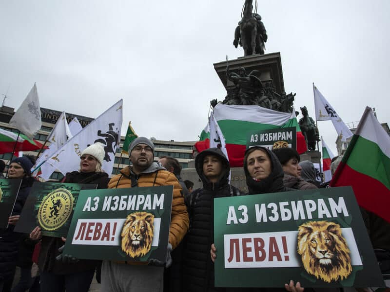 Protesta en Bulgaria contra las políticas de la UE