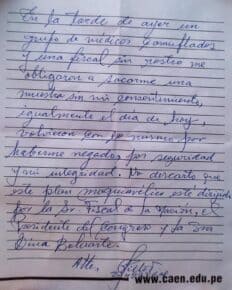 Carta Pedro Castillo.