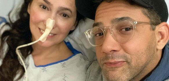Esposa de Sergio Carlo muestra la cicatriz de su cirugía cerebral