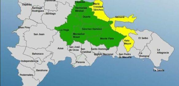 COE mantiene varias provincias en alerta por vaguada