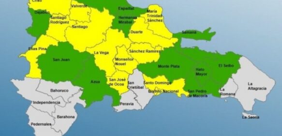 Coe mantiene 24 provincias en alerta por vaguada