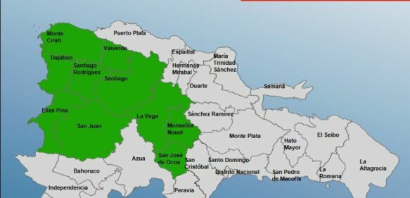 El COE coloca 10 provincias en alerta verde por vaguada