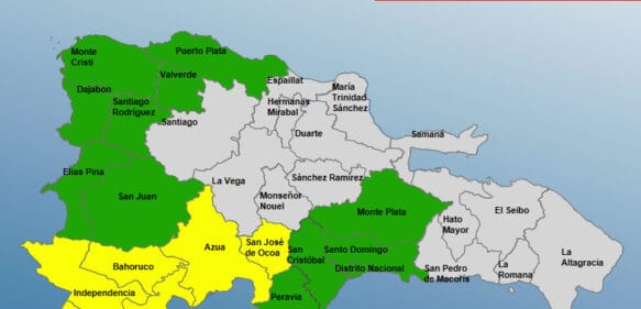 COE eleva a 18 el número de provincias en alerta por vaguada