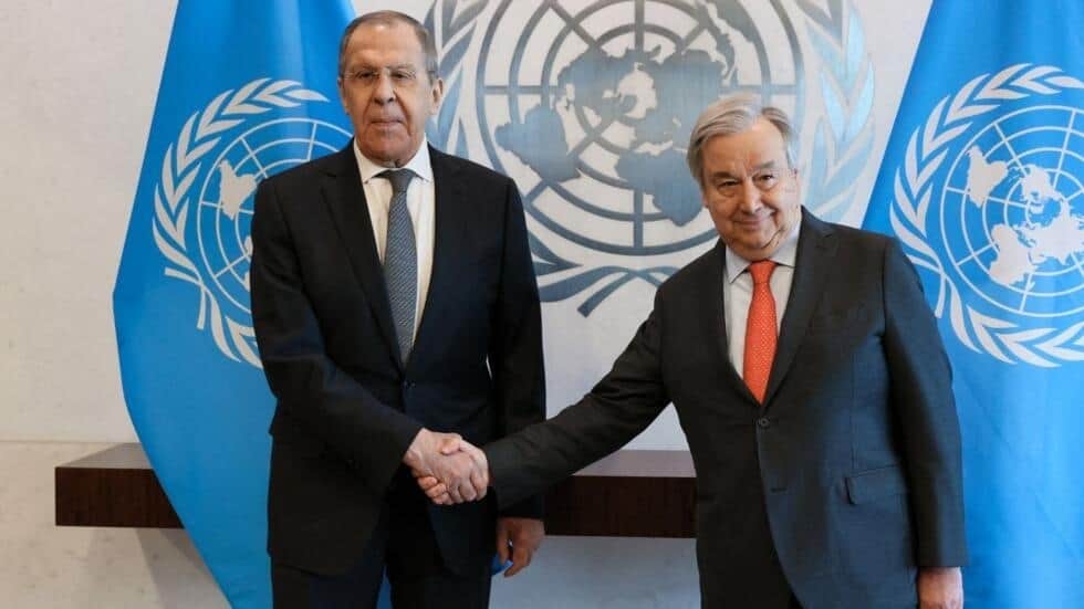 Lavrov se reúne con el secretario general de la ONU