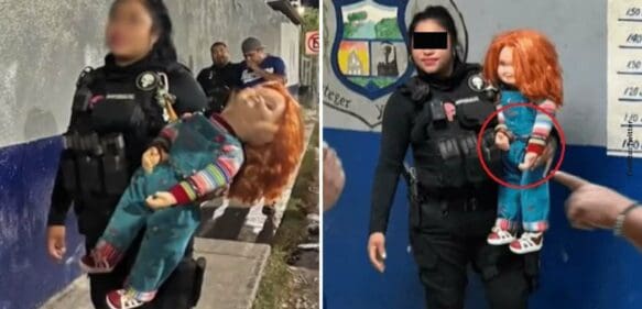 Detienen y esposan a un muñeco de ‘Chucky’ por alterar el orden público en México