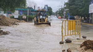 Lluvias retrasan trabajos de construcción drenaje pluvial en Río San Juan