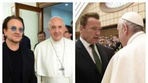 Recordamos el encuentro de varias celebridades con el papa Francisco
