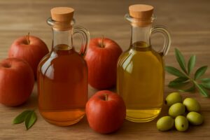 ¿Aceite de oliva o vinagre de manzana? Cuál es más saludable según los expertos