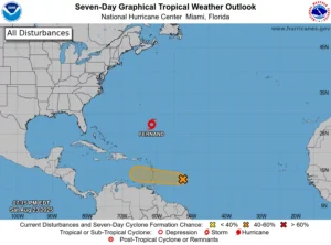 Tormenta tropical Fernand se mueve hacia el este en el Atlántico; sin amenaza para el territorio nacional