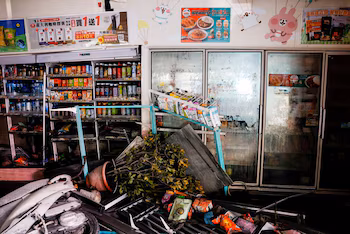 El impactante momento en que el tifón Ragasa arrasa un restaurante en Hong Kong