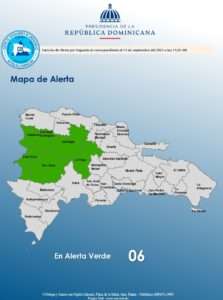 COE emite alerta verde por aguaceros y tormentas en varias provincias