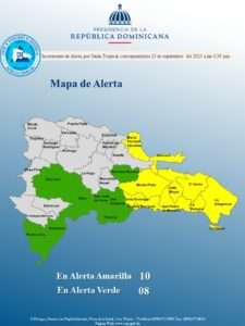 18 provincias bajo alerta por incidencia de tormenta tropical y vaguada