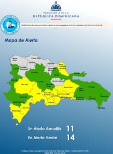 Reducen alertas en el país: COE mantiene 25 provincias en vigilancia