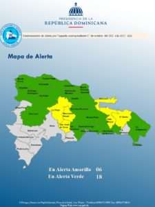 COE eleva a 24 las provincias en alerta por efectos de vaguada en el país
