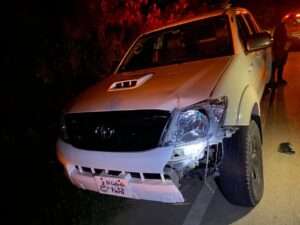 Policía Nacional intercepta camioneta robada en San Juan