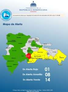 COE mantiene alertas en 23 provincias por lluvias asociadas a vaguada y onda tropical