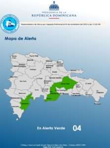 Monte Plata, San Cristóbal, Peravia y Barahona siguen bajo alerta verde del COE