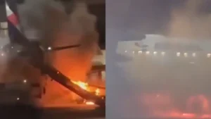 Incendio en rampa provoca evacuación de avión en Brasil