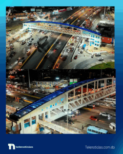 Así luce el nuevo puente peatonal del km 9 que transforma Santo Domingo